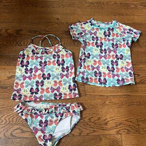 Garnett Hill Kids 3-piece bathing suit